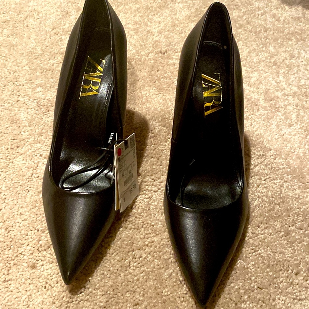 Zara black heels size 9